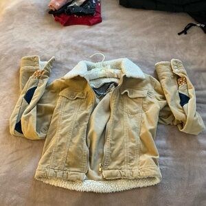 Tan Jacket with Sherpa Lining